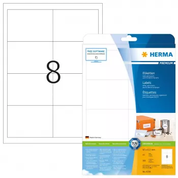 Selbstklebendes Druckeretikett HERMA Labels Premium A4 97x67,7 mm