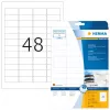 Inkjet-Etiketten HERMA A4 45,7x21,2 mm weiß Papier matt 1200 Stück