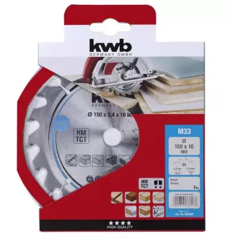 Kreissägeblatt KWB 583357 15 cm für Hartholz Sperrholz Weichholz