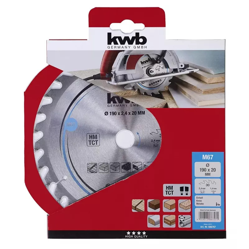 Kreissägeblatt KWB 586757 Hartmetallbestückt 1 Stk.