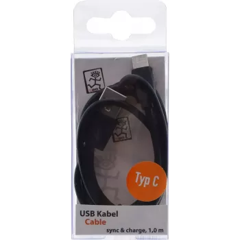 USB-Kabel 2GO 795782 1m USB B USB C Schwarz USB 3.2 Gen 1