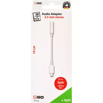 Audiokabel 2GO 797140 0,1 m 3,5 mm Lightning Weiß