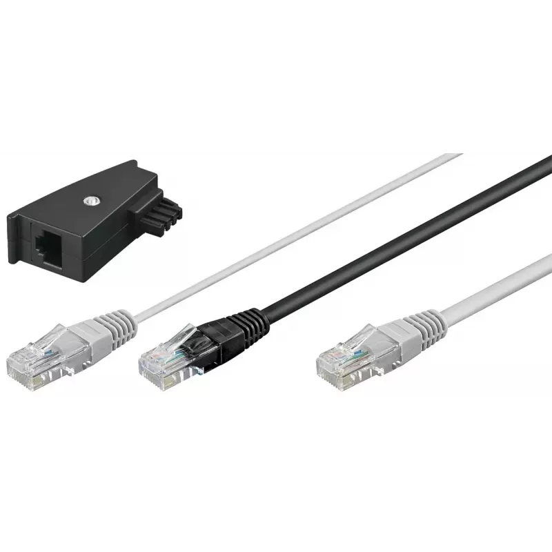 Netzwerkkabel Goobay 95286 3 m U/FTP (STP) Schwarz Grau