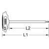 T-Griff-Innensechskantschlüssel KS Tools 158.5122 Chrom-Vanadium-Stahl 28 cm