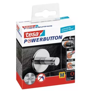 Universeller Haken TESA Powerbutton 59321 Chrom