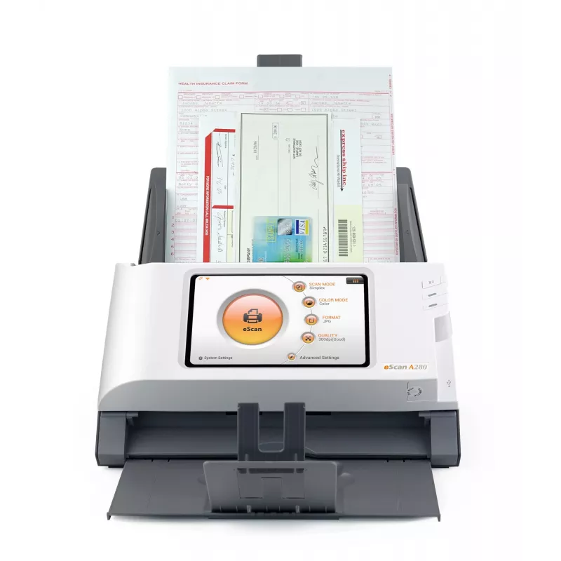 Plustek eScan A280 Essential ADF-Scanner 600 x 600 DPI A4 Schwarz, Weiß