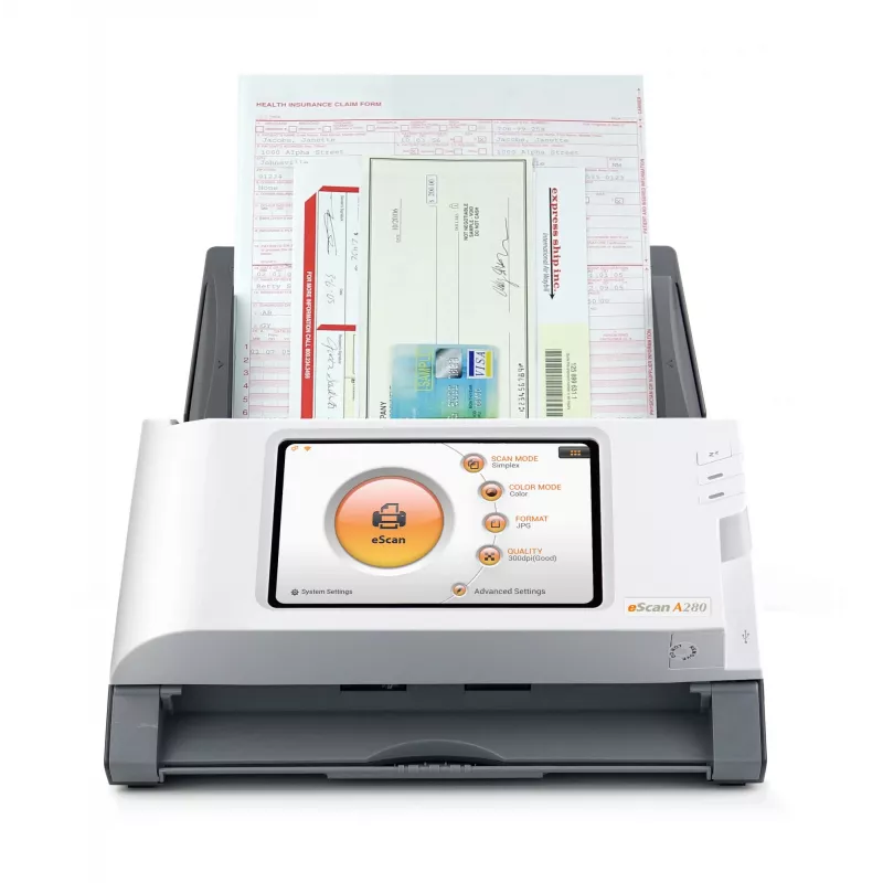 Plustek eScan A280 Essential ADF-Scanner 600 x 600 DPI A4 Schwarz, Weiß
