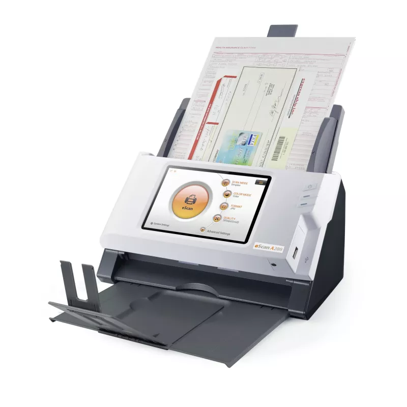 Plustek eScan A280 Essential ADF-Scanner 600 x 600 DPI A4 Schwarz, Weiß