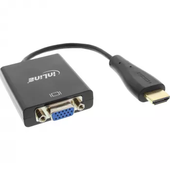 InLine Konverter HDMI auf VGA mit Audio-Eingang HDMI-Ausgang VGA und Stereo-Audio