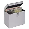 Hama 00181435 Aufbewahrungskoffer Microgroove Schallplattenkoffer Silber