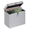 Hama 00181435 Aufbewahrungskoffer Microgroove Schallplattenkoffer Silber
