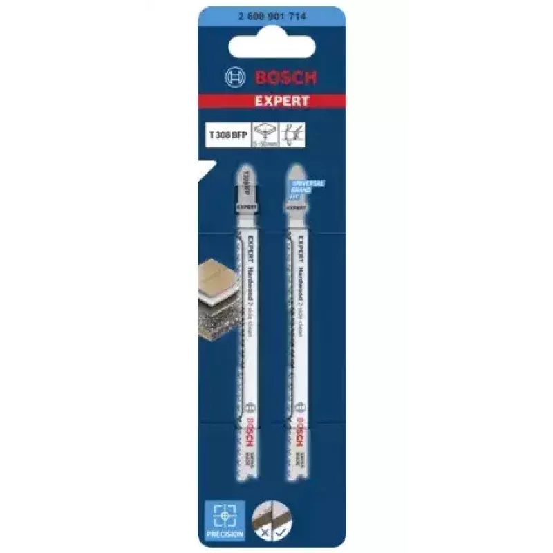 Stichsägeblatt Bosch T 308 BFP Bimetal 2 Stück für Schichtstoffplatten