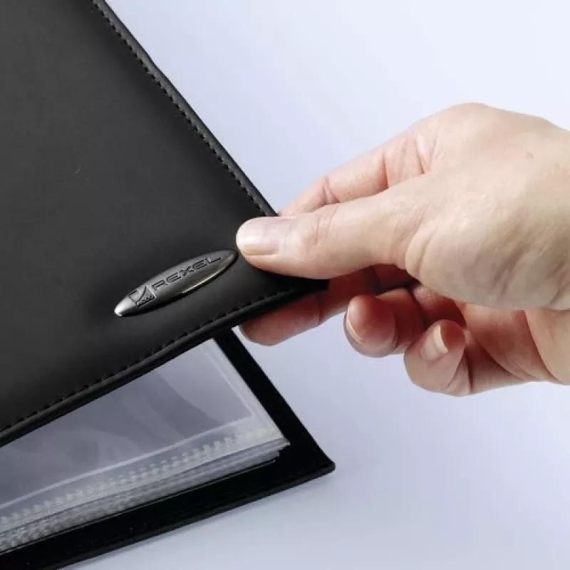Rexel Soft Touch Smooth A4 Display-Buch 24 Hüllen Schwarz, Schwarz, 24 Hüllen, A4, 530 g, 237 mm, 324 mm