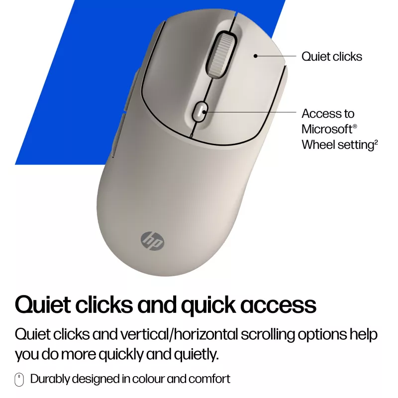 Kabellose Maus HP 400 Quiet Schwarz — beidhändig, RF & Bluetooth, 6000 DPI, 5 Tasten