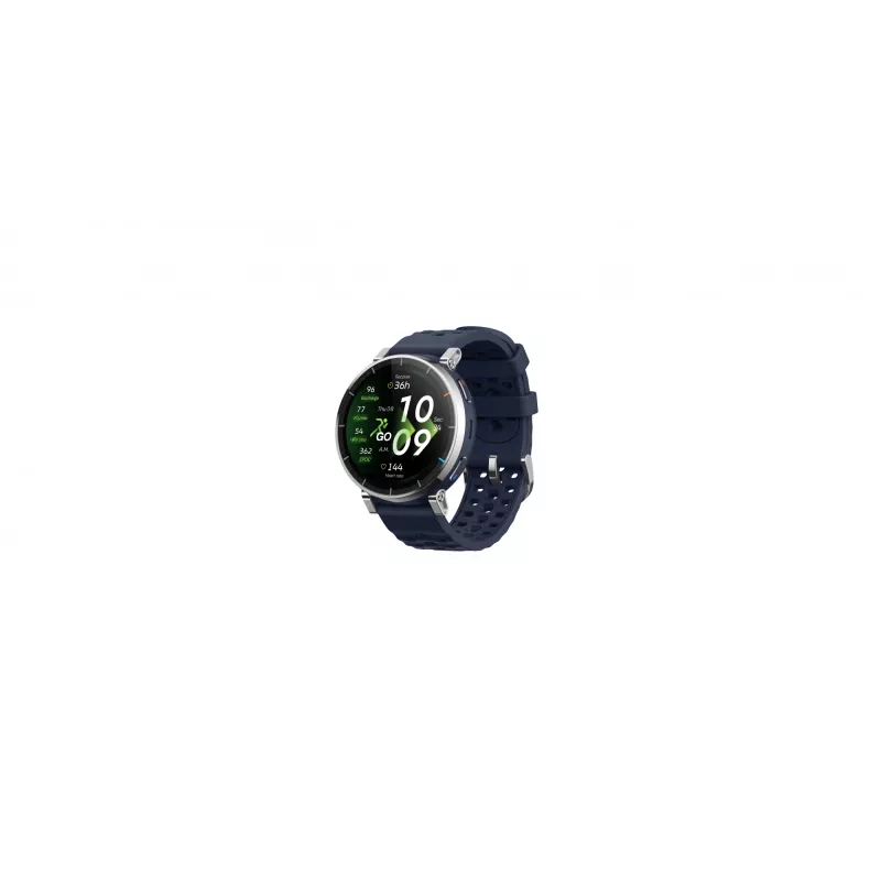 Smartwatch Amazfit W2558GL2N — 1,32 Zoll (3,35 cm) AMOLED 466×466 px, GPS, 365 mAh, Silikonarmband (blau)