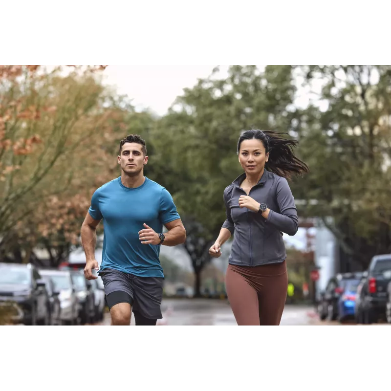 Smartwatch Amazfit W2558GL2N — 1,32 Zoll (3,35 cm) AMOLED 466×466 px, GPS, 365 mAh, Silikonarmband (blau)