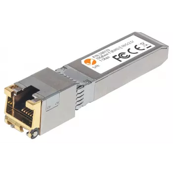 Intellinet Transceiver-Modul, 10 Gigabit Kupfer SFP+, 10GBase-T (RJ45) Port, 30 m, Datenübertragungsrate bis zu 10 Gbit/s mit Cat6a-Verkabelung, Ethernet, Fiber/Glasfaser, MSA-konform, Äquivalent zu Cisco MA-SFP-10G-T, drei Jahre Garantie