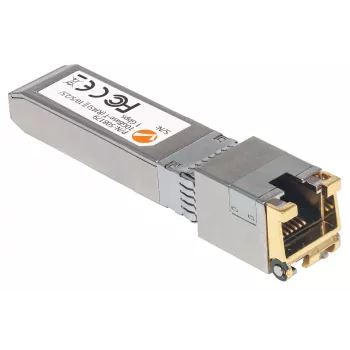 Intellinet Transceiver-Modul, 10 Gigabit Kupfer SFP+, 10GBase-T (RJ45) Port, 30 m, Datenübertragungsrate bis zu 10 Gbit/s mit Cat6a-Verkabelung, Ethernet, Fiber/Glasfaser, MSA-konform, Äquivalent zu Cisco MA-SFP-10G-T, drei Jahre Garantie