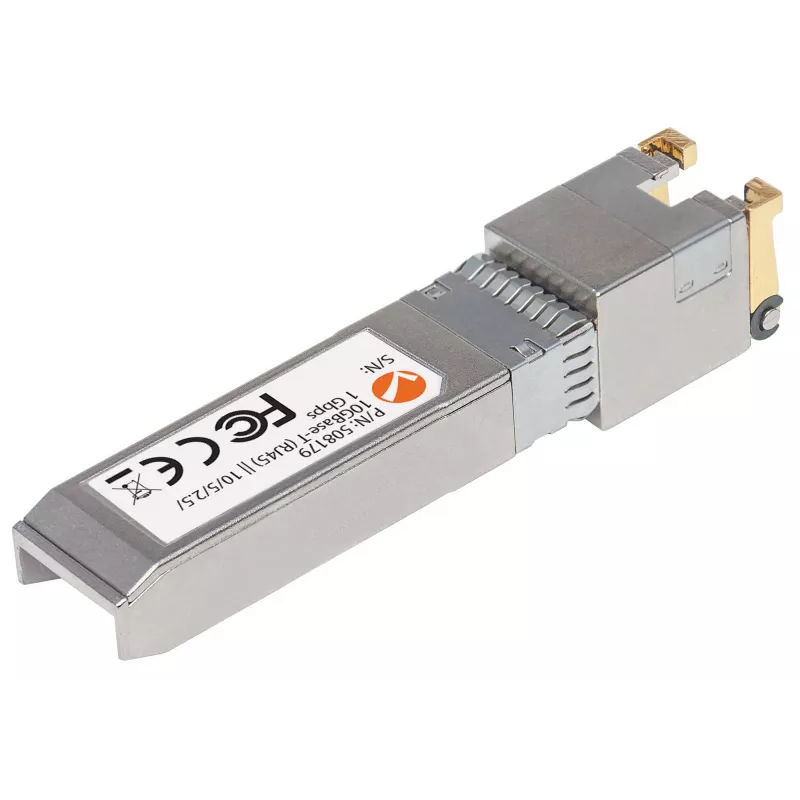 Intellinet Transceiver-Modul, 10 Gigabit Kupfer SFP+, 10GBase-T (RJ45) Port, 30 m, Datenübertragungsrate bis zu 10 Gbit/s mit Cat6a-Verkabelung, Ethernet, Fiber/Glasfaser, MSA-konform, Äquivalent zu Cisco MA-SFP-10G-T, drei Jahre Garantie
