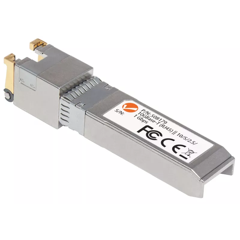 Intellinet Transceiver-Modul, 10 Gigabit Kupfer SFP+, 10GBase-T (RJ45) Port, 30 m, Datenübertragungsrate bis zu 10 Gbit/s mit Cat6a-Verkabelung, Ethernet, Fiber/Glasfaser, MSA-konform, Äquivalent zu Cisco MA-SFP-10G-T, drei Jahre Garantie