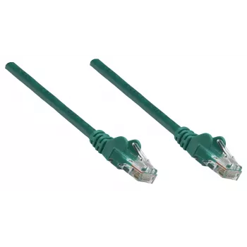 Intellinet Netzwerk-Patchkabel, Cat6, 2m, Grün, Kupfer, U/UTP, PVC, RJ45, vergoldete Kontakte, rastnasenschutz, Knickschutz, lebenslange Garantie