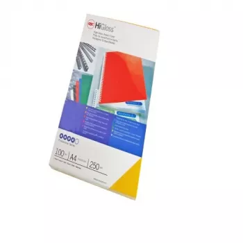 GBC Bindemappen HiGloss A4 250 g/m², A4, Karton, Schwarz, Glänzend, 250 g/m², 100 Stk.