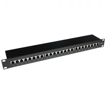 ACT Patchpanel CAT5E geschirmt 24 Ports mit Abdeckung