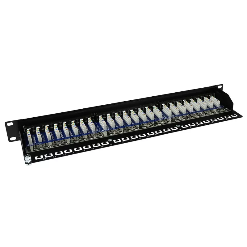 ACT Patchpanel CAT5E geschirmt 24 Ports mit Abdeckung