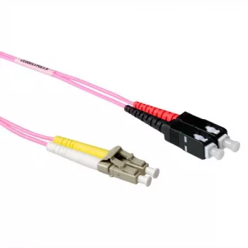 ACT 3 Meter LSZH Multimode 50/125 OM4 Glasfaser-Patchkabel Duplex mit LC- und SC-Steckern