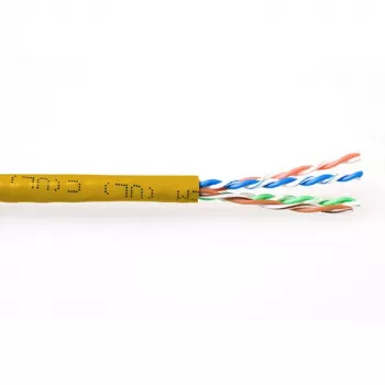 Patchkabel ACT CAT6A U/UTP PVC 305 m Gelb