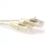 ACT Ivory 0,25 m U/UTP CAT6 Patchkabel, rastnasenschutz, mit RJ45-Steckern