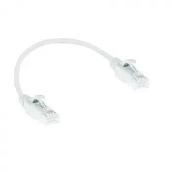 ACT Weiß 0,25 m LSZH U/UTP CAT6 Rechenzentrums-Slimline-Patchkabel rastnasenschutz mit RJ45-Steckern