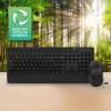 ACT kabelloses Tastatur-Maus-Set (Qwerty), leiser Klick, umweltfreundlich, aus recycelten Materialien