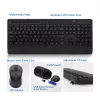 ACT kabelloses Tastatur-Maus-Set (Qwerty), leiser Klick, umweltfreundlich, aus recycelten Materialien