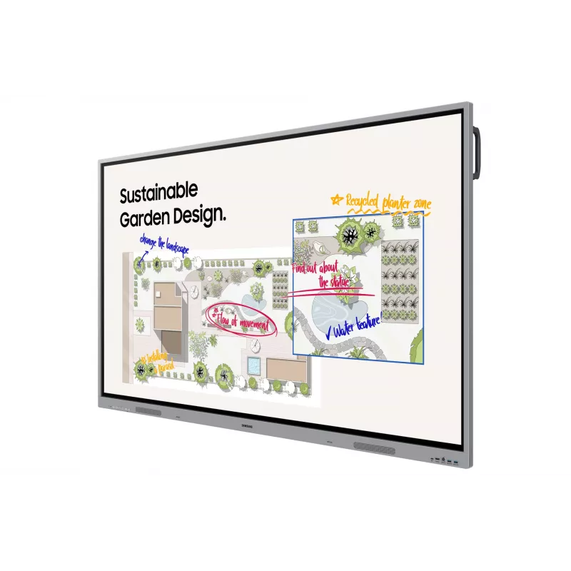 Samsung WE65FX interaktives Whiteboard 165,1 cm (65 Zoll) 3840 x 2160 Pixel Touchscreen Grau HDMI