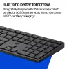 Tastatur-Maus-Set KINGSTON 490C — kabellose Full-Size-Tastatur (Plunger) mit RF- + Bluetooth-Maus, weiß