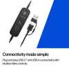 Kabelgebundenes Stereo-USB-Headset HP Poly Mission 625 — ohrumschließend, 147 g, USB-Anschluss (Bulk)