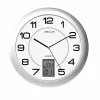 Wand-/Tischuhr Unilux 100340853 — Quarz, rund metallisch silber, Ø 31 cm, Batterie AA/AAA