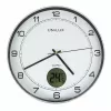 Wand-/Tischuhr Unilux 400094592 — Quarz, rund metallic silber, Ø 30 cm, Batterie AA/AAA