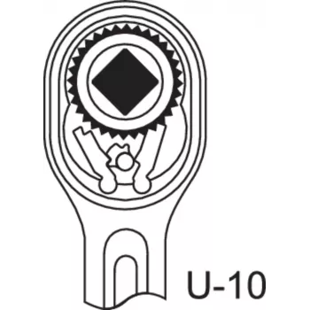 Gedore 1993 ALU-10 Aluminium-Schlüssel 10 mm