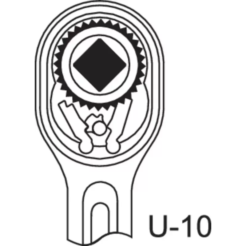Gedore 1993 ALU-10 Aluminium-Schlüssel 10 mm