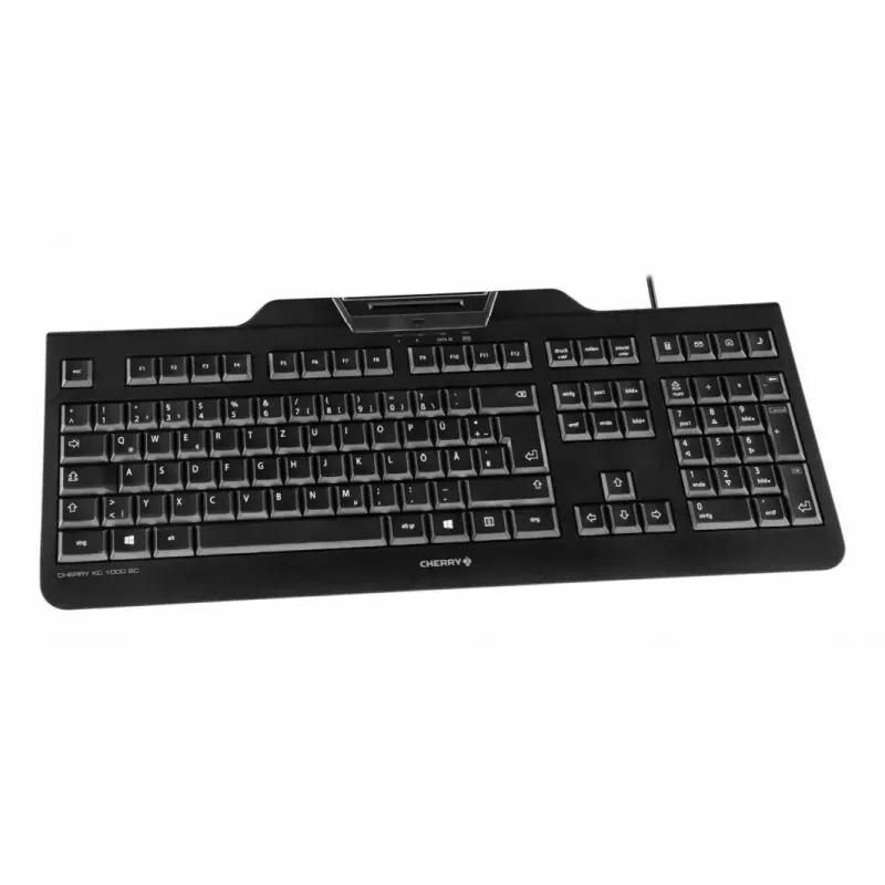 Kabelgebundenes Cherry CHERRY KC 1000 SC Full-Size USB-Tastatur, QWERTY, 109 Tasten, 1,8 m Kabel, schwarz