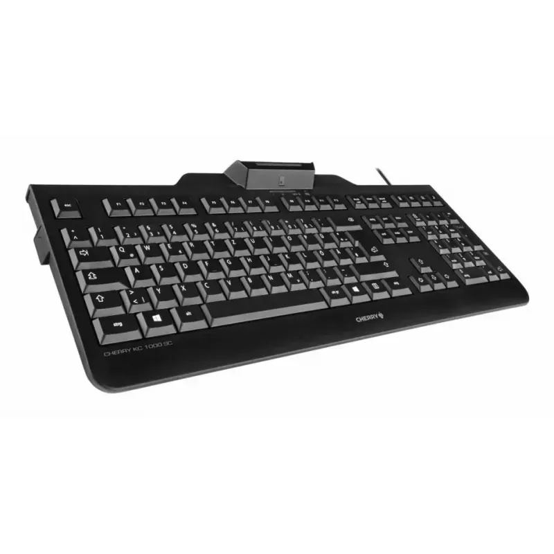 Kabelgebundenes Cherry CHERRY KC 1000 SC Full-Size USB-Tastatur, QWERTY, 109 Tasten, 1,8 m Kabel, schwarz