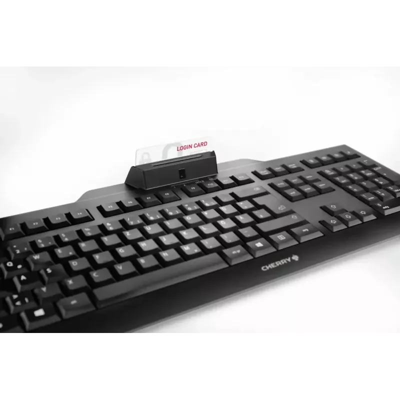 Kabelgebundenes Cherry CHERRY KC 1000 SC Full-Size USB-Tastatur, QWERTY, 109 Tasten, 1,8 m Kabel, schwarz