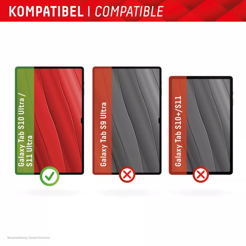Displex Tablet Glas (9H) für Samsung Galaxy Tab S10 Ultra/S11 Ultra, Eco Montagerahmen, unzerbrechlich