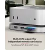 ICY BOX 7-in-1 USB Type-C DockingStation mit M.2 NVMe-Slot, SSD, Speicherkarte, M.2, 4 TB, USB 3.2 Gen 2 (3.1 Gen 2) Type-C, Silber, Aluminium
