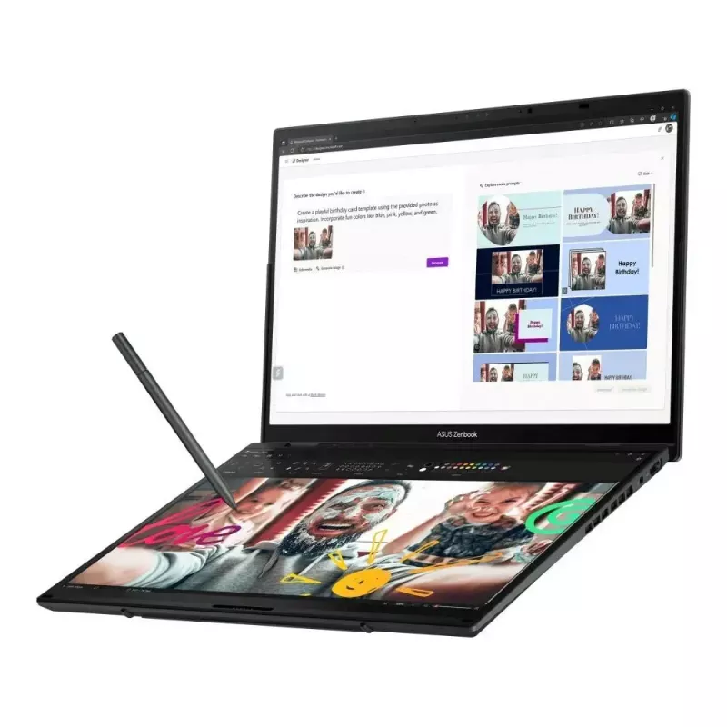 Laptop ASUS Zenbook Duo UX8406CA-QL121W — Ultra 7 2x 14,0 Zoll OLED FHD Touch 60 Hz, 32 GB LPDDR5X, 1 TB SSD, Intel Arc, 75 WHr, Cam 1080p