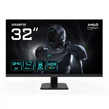 GIGABYTE GS32QA 32 inch QHD Gaming-Monitor - 2560 x 1440, 180Hz, 1ms, 300 cd/m², FreeSync Premium, HDR Ready, HDMI 2.0, Displayport 1.4