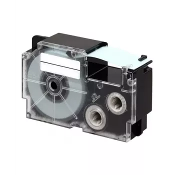 Etikettenband CASIO XR-24X1 — schwarz auf transparent, 24 mm × 8 m