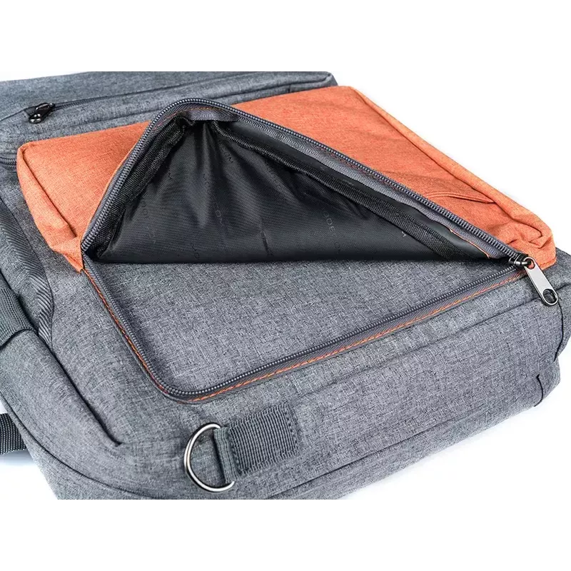 Messenger-Tasche MODECOM RENO für 15,6 Zoll (39,6 cm) Laptops, Nylon, grau/orange